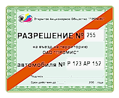 Пропуска одноразовые