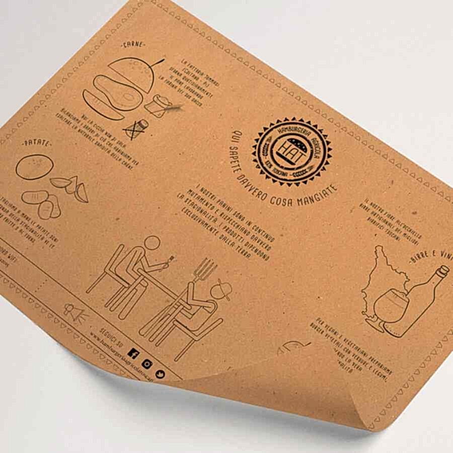 Плейсматы формата А3 на крафт-бумаге